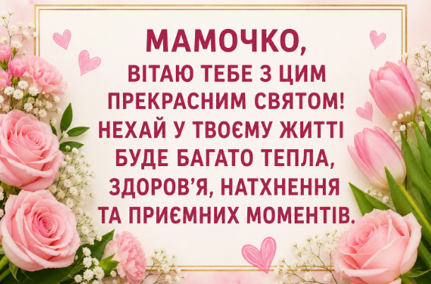 привітання з днем народження мамі картинка