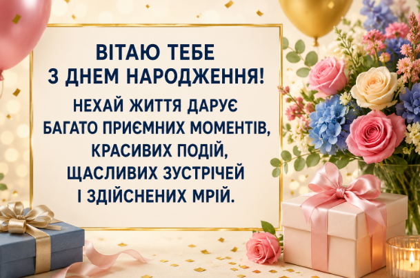 привітання з днем народження дівчині картинка