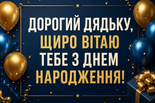 привітання з днем народження дядьку картинка
