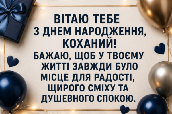 Найщиріші привітання з днем народження чоловіку відкритка