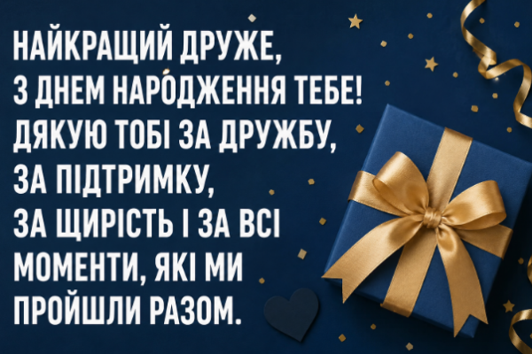 привітання з днем народження другу відкритка