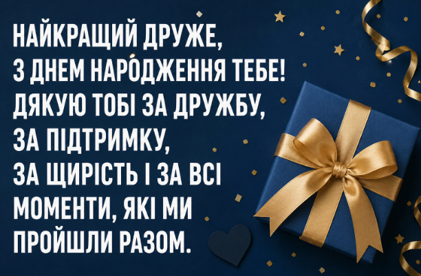 привітання з днем народження другу відкритка