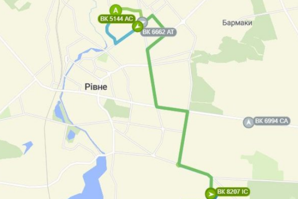 57 автобус Рівне маршрут