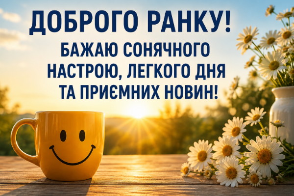 Привітання з добрим ранком картинка
