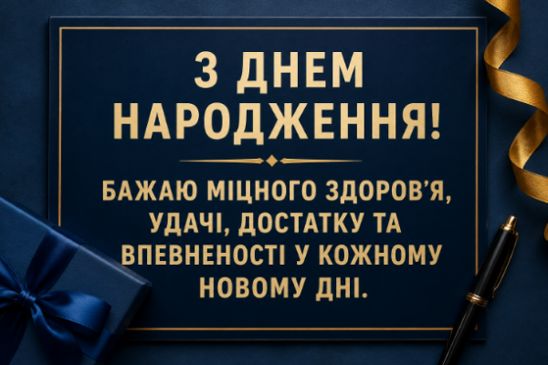 Короткі привітання з днем народження мужчині відкритка